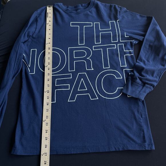 The North Face Shirt Mens Medium Long Sleeve Standard Fit Graphic Spellout - Picture 7 of 8